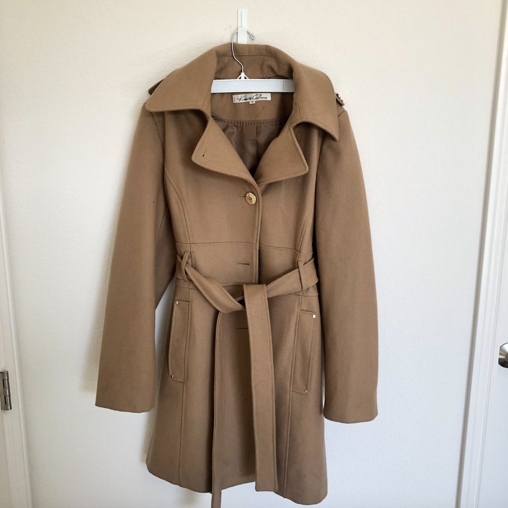 Kenneth Cole Camel Trench Coat (Size 16)